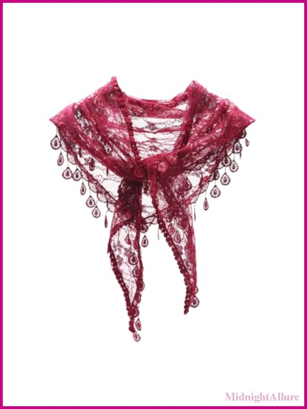 Lace Head Scarf Triangle Shawl Floral Bandana Scarf Belt for Women